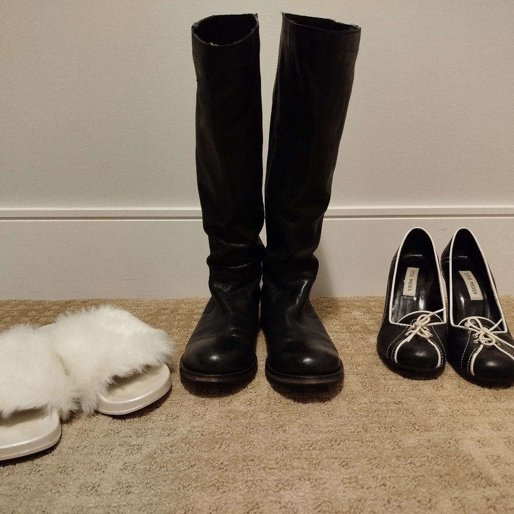 Zara Boots + Steve Madden Shoes + Joe Fresh Slippers